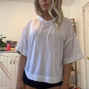 Athleta Hooded Top White